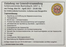 Generalversammlung @ Schützenheim